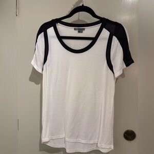 Vince Black and White Block Short Sleeve Tee